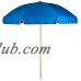 6.5 ft. Fiberglass Commercial Grade Beach Umbrella with Ash Wood Pole & Acrylic Fabric   